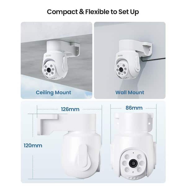 ZOSI 8 Channel 5MP DVR Home Security Camera System with 4 360° PT