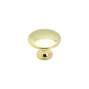Everyday Heritage 1-3/16 in. (30mm) Traditional Polished Brass Round Cabinet Knob