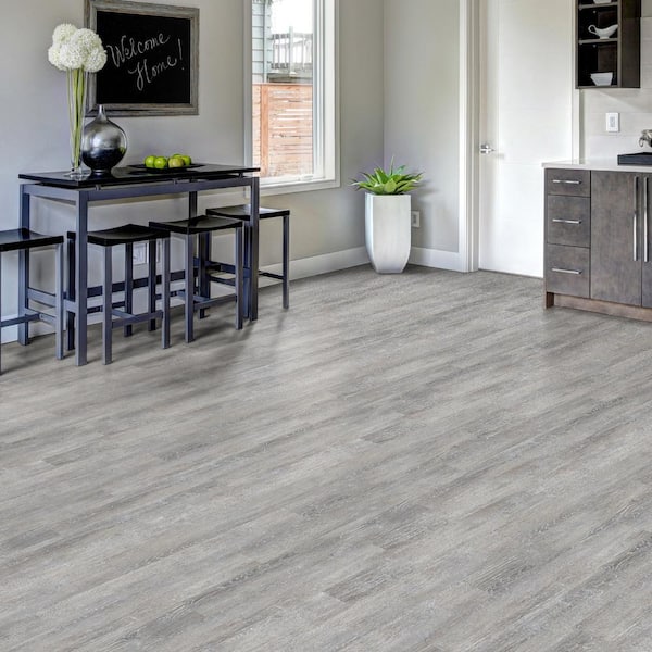 Luxury Vinyl Plank Flooring, Trafficmaster Laminate Flooring Grey Oak