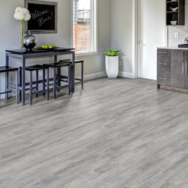 Canadian Hewn Oak 4 MIL x 6 in. W x 36 in. L Grip Strip Water Resistant Luxury Vinyl Plank Flooring (24 sqft/case)