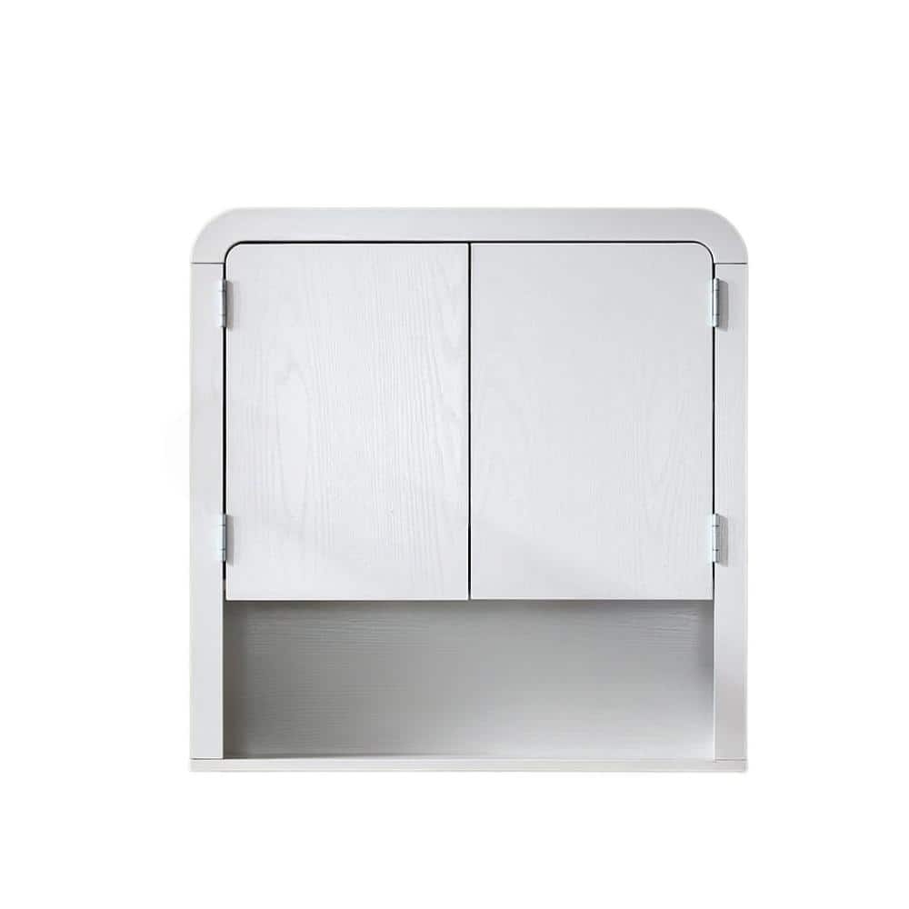 23.62 in. W x 24 in. H Rectangular Wood Medicine Cabinet without Mirror in White Adjustable Shelf & Doors price history on PriceWatchPro