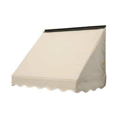 NuImage Awnings 3 ft. 3700 Series Fabric Window Fixed Awning (28 in. H x 24 in. D) in Linen