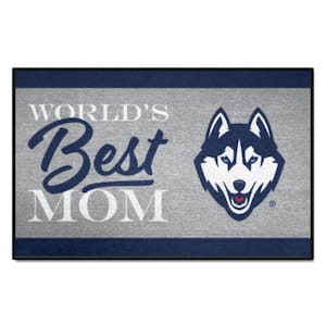 UConn Huskies Blue World's Best Mom 19 in. x 30 in. Starter Mat Accent Rug