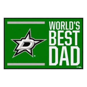 Dallas Stars World's Best Dad Green 1.5 ft. x 2.5 ft. Starter Area Rug