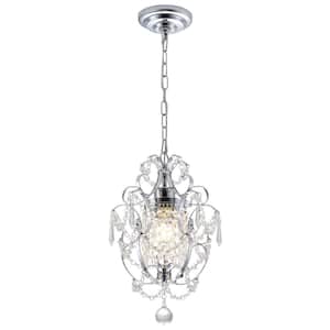 11 in. 1-Light Modern Luxurious Crystal Pendant Light Antique Chandeliers