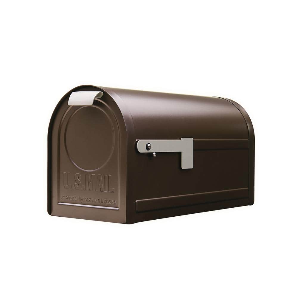 Large Venetian Bronze Steel Post Mount Mailbox