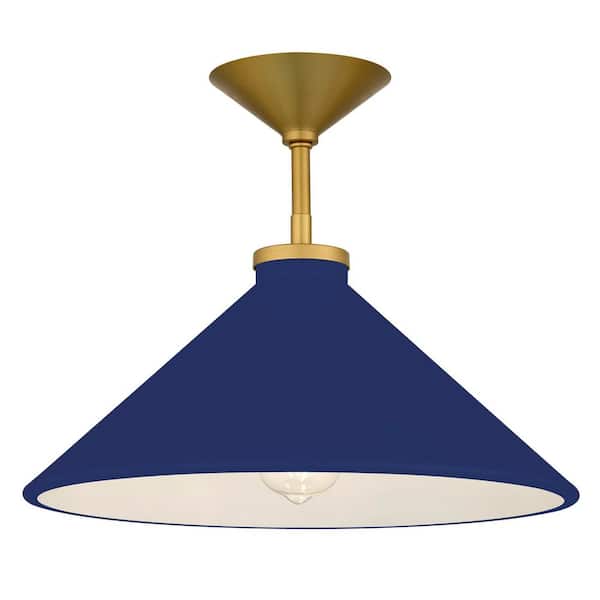 Quoizel Bradbury 100-Watt 1-Light Brushed Gold Pendant Light with