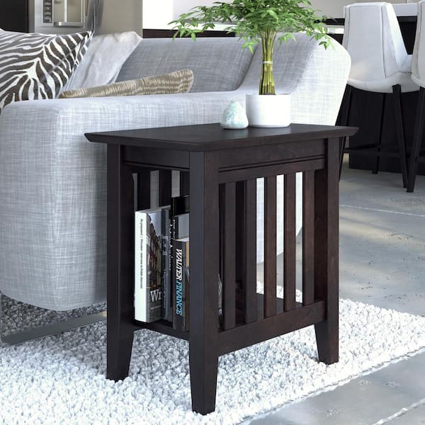 AFI Mission 22 in. H Espresso Chair Side Table