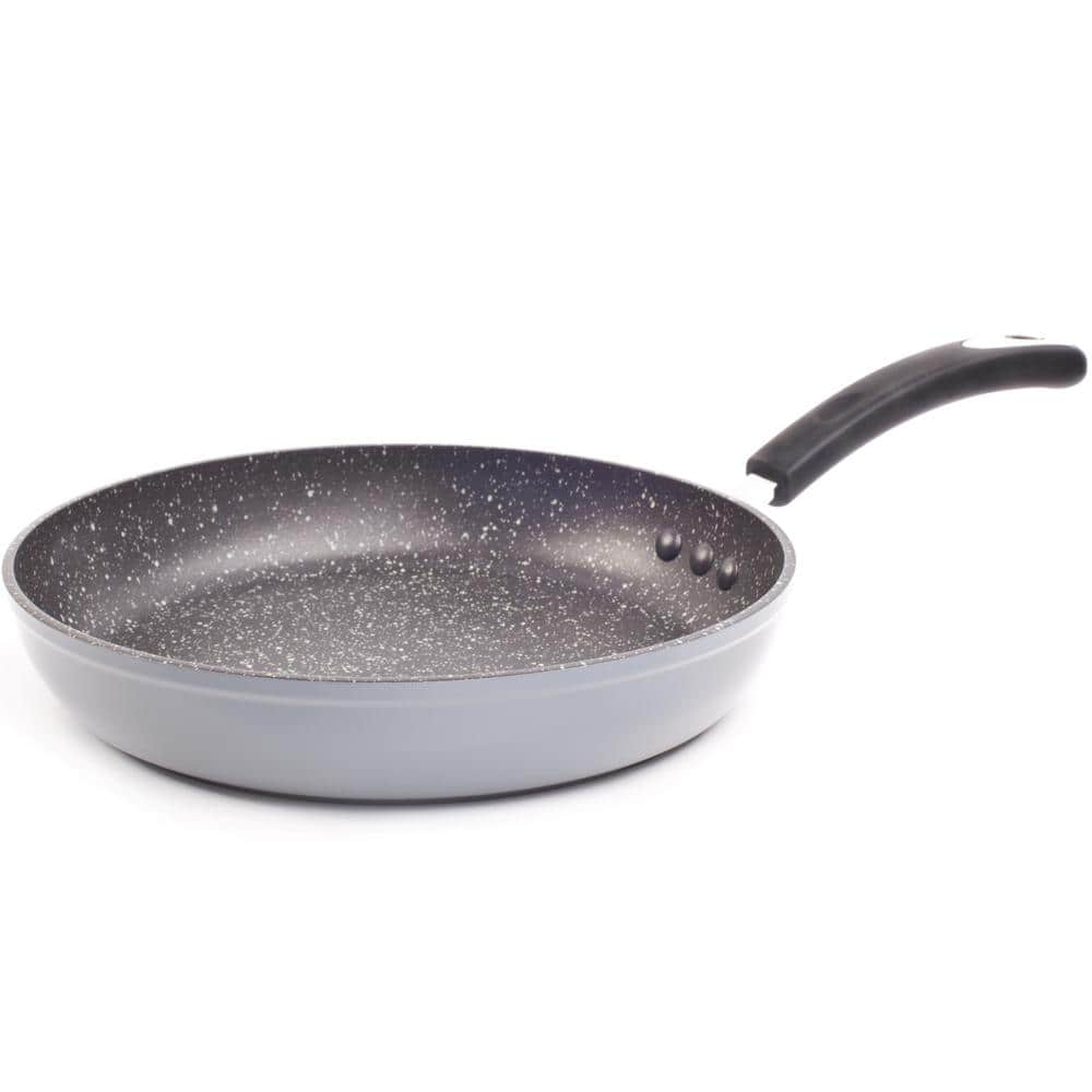 Ozeri 12 in. Stone Frying Pan with 100% APEO and PFOA-Free Stone-Derived  Non-Stick Coating from Germany in Granite Gray ZP3-30 - The Home Depot
