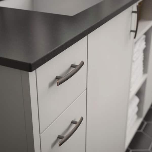 6-Pack Arched 3 in. (76 mm) Modern Bronze with Copper Highlights Cabinet Drawer Bar Pulls