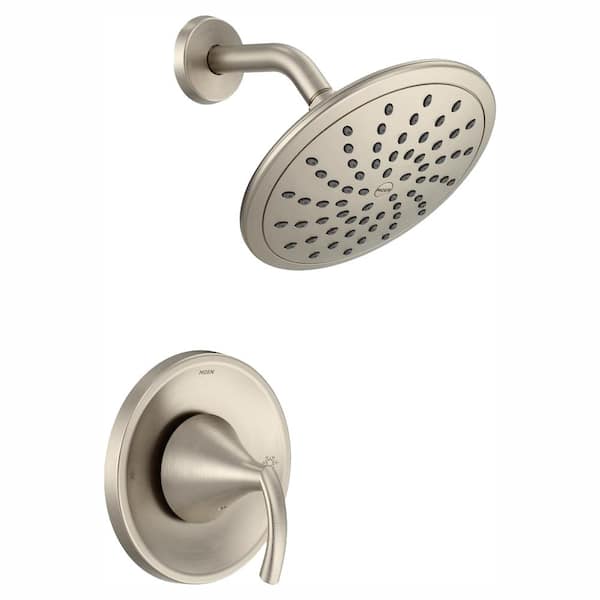 MOEN Glyde Posi-Temp Rain Shower Single-Handle Shower Only Faucet Trim Kit in Brushed Nickel (Valve Not Included)