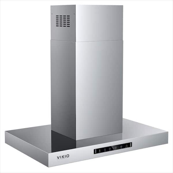 VIKIO 41.7 in. 900 CFM Ducted Island Mount Range Hood in Stainless Steel with LED Light