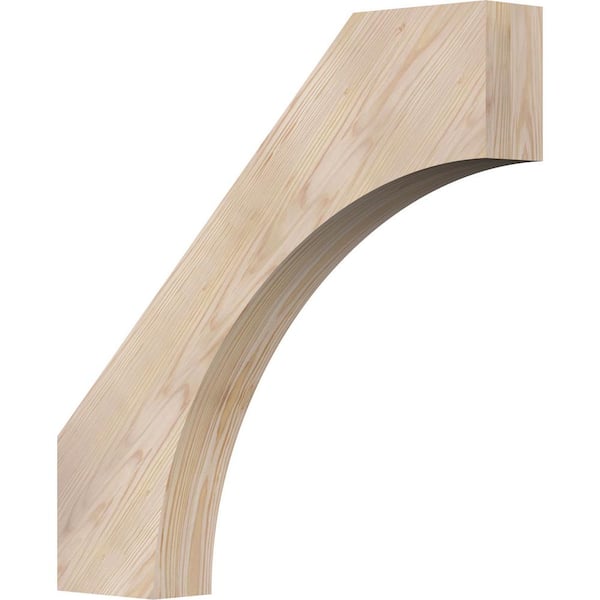 Ekena Millwork 3 1/2"W x 24"D x 24"H Westlake Smooth Knee Brace, Douglas Fir