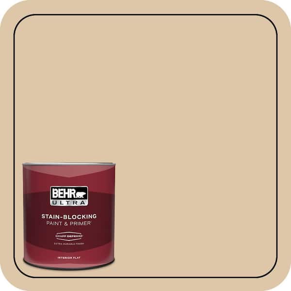 BEHR ULTRA 1 qt. #PPU4-13 Sand Motif Extra Durable Flat Interior Paint & Primer