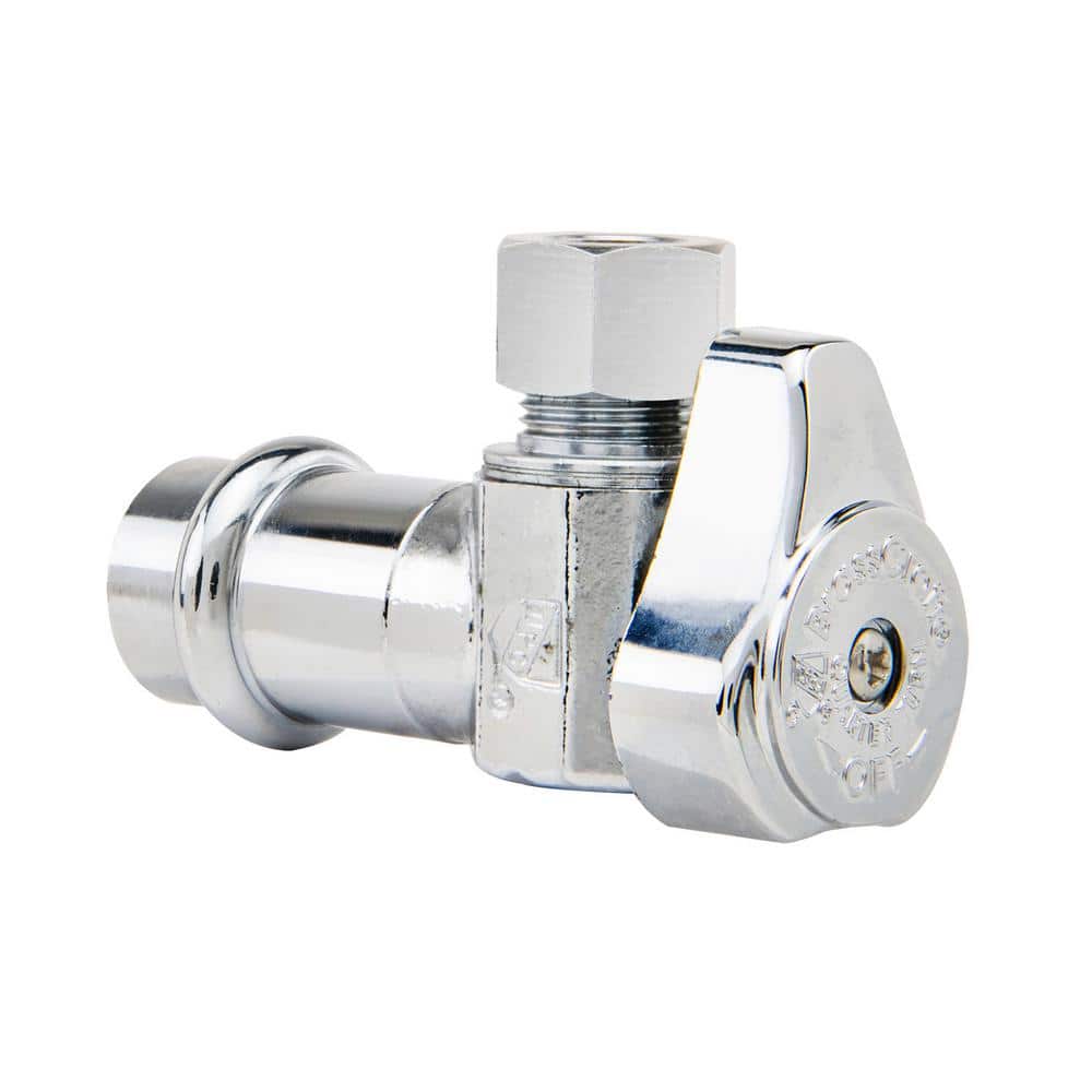 1/2 in. Press Connect Inlet x 3/8 in. Compression Outlet 1/4 Turn