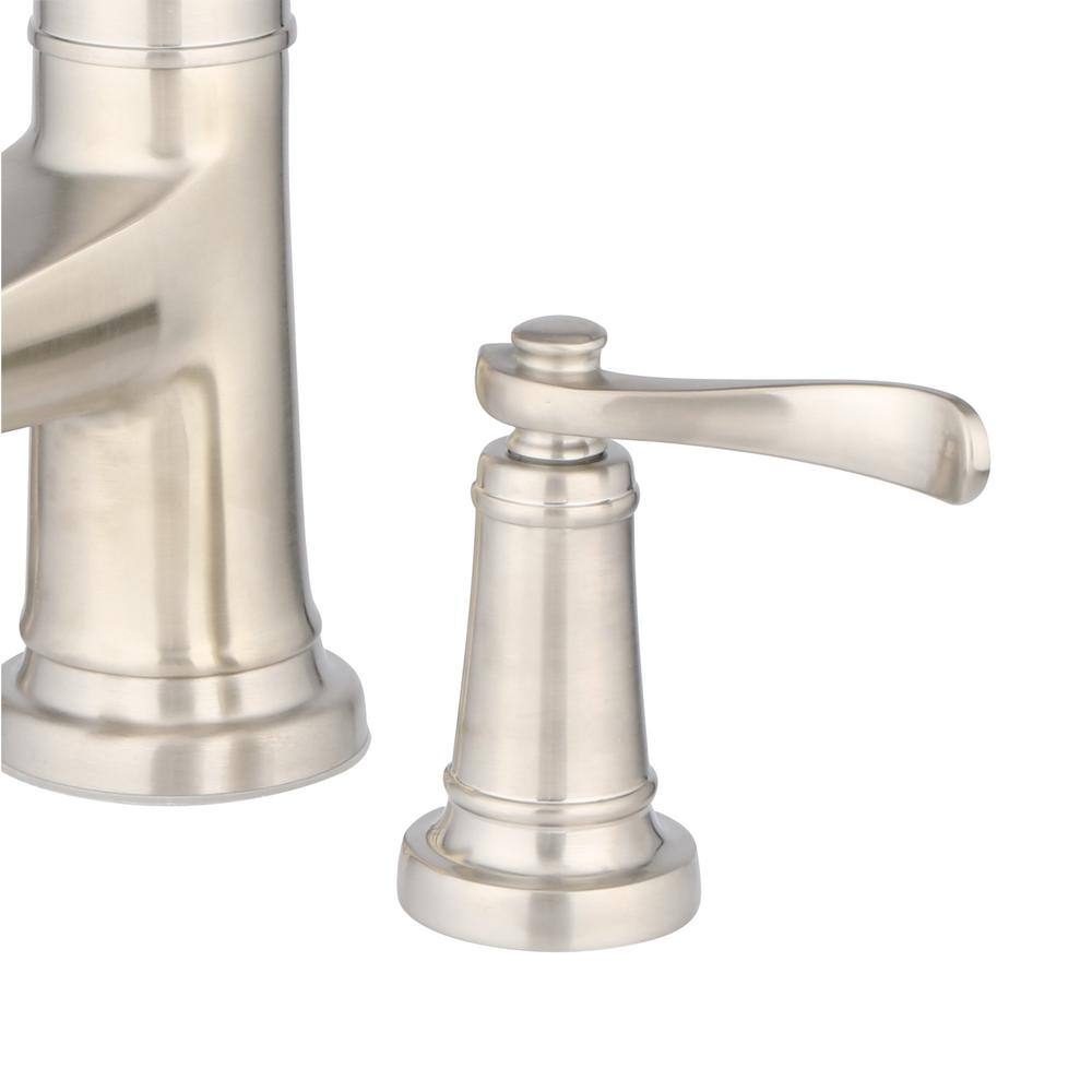 Ashfield Brushed Nickel 2-Handle Widespread Waterfall Bathroom Faucet