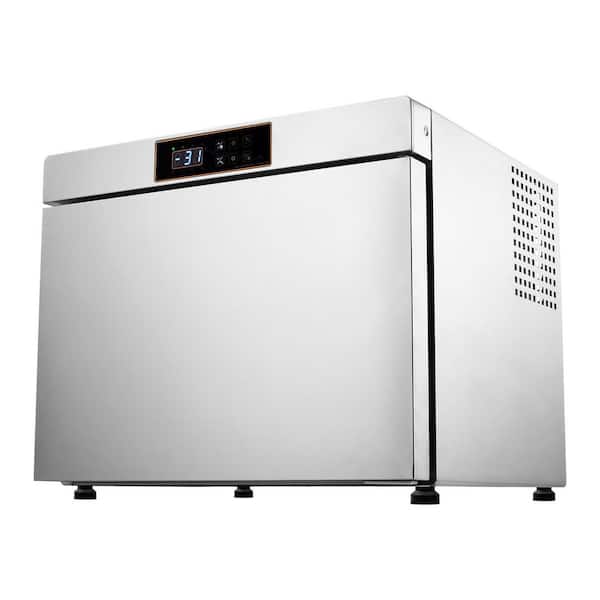 Commercial Blast Freezer 32L / 1.1 cu. ft. Blast Chiller with 4 1/3 Trays, Blast Chiller Freezer Chest Cooling Silver