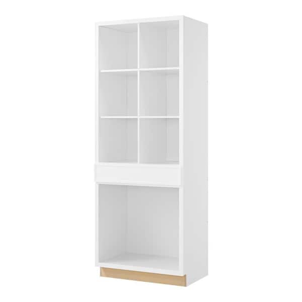 Leyton 36 in. W x 24 in. D x 96 in. H Ready to Assemble Plywood Slim Shaker Pantry Kitchen Cabinet in Alpine White