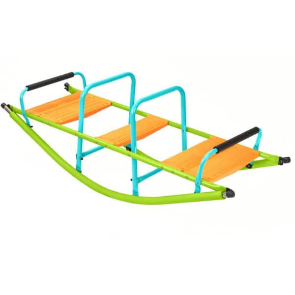 Blue and Green Steel Frame Seesaw