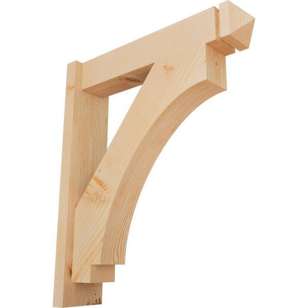 Ekena Millwork 6 in. x 28 in. x 24 in. Douglas Fir Imperial Arts and Crafts Smooth Outlooker