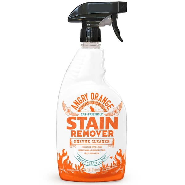 ANGRY ORANGE Ready-To-Use 24 oz. Cat-Friendly Stain Remover and Enzyme Cleaner, Fresh Clean Scent