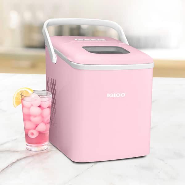Igloo 26-lb Flip-up Door Countertop Cubed Ice Maker (Stainless Steel) in  the Ice Makers department at