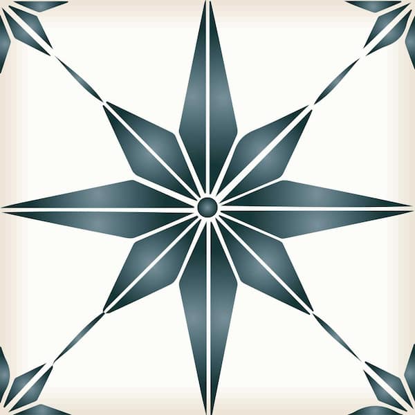 MI ALMA Black B70 7 in. x 7 in. Vinyl Peel and Stick Tile (24 Tiles, 8.17 sq. ft./Pack)