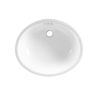 Ovalyn Universal Access Undermount Bathroom Sink in White