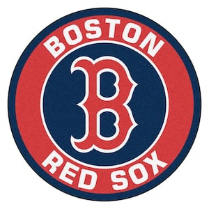 MLB Boston Red Sox Red 2 ft. x 2 ft. Round Area Rug