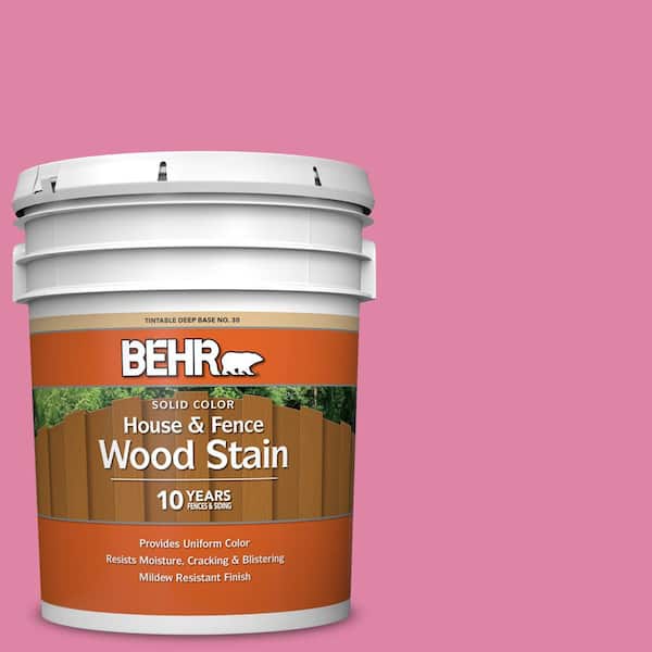 BEHR 5 gal. #HDC-MD-10A Sweet Chrysanthemum Solid Color House and Fence Exterior Wood Stain