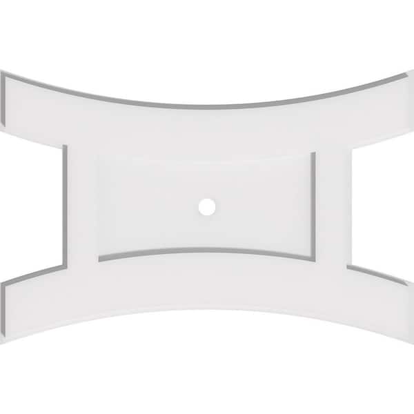 Ekena Millwork 24 in. W x 16 in. H x 1 in. ID x 1 in. P Haven Architectural Grade PVC Contemporary Ceiling Medallion