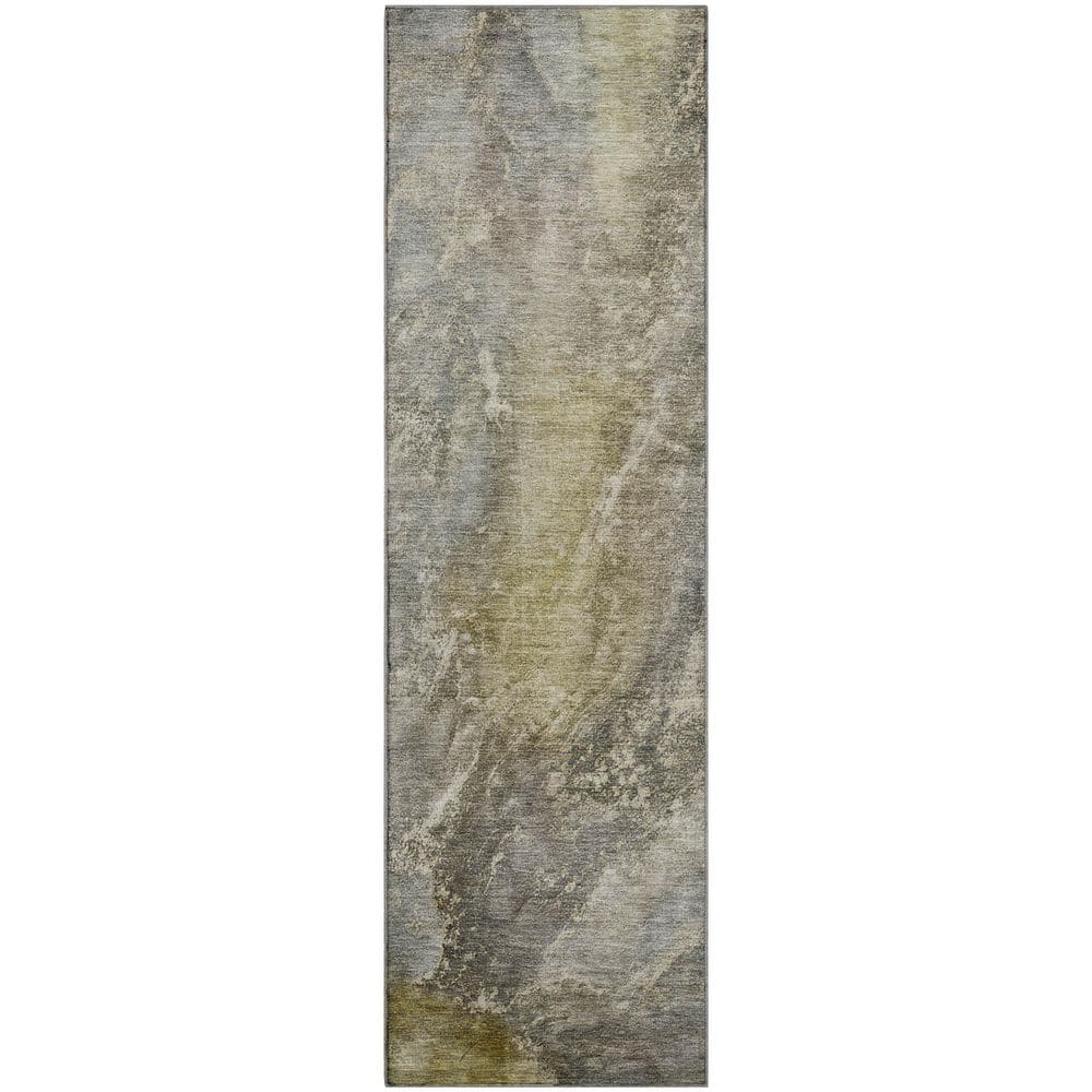 Mayfield Premium Machine Washable Abstract AMF2307 Pewter 2 ft. x 7 ft. Runner Rug price history on PriceWatchPro