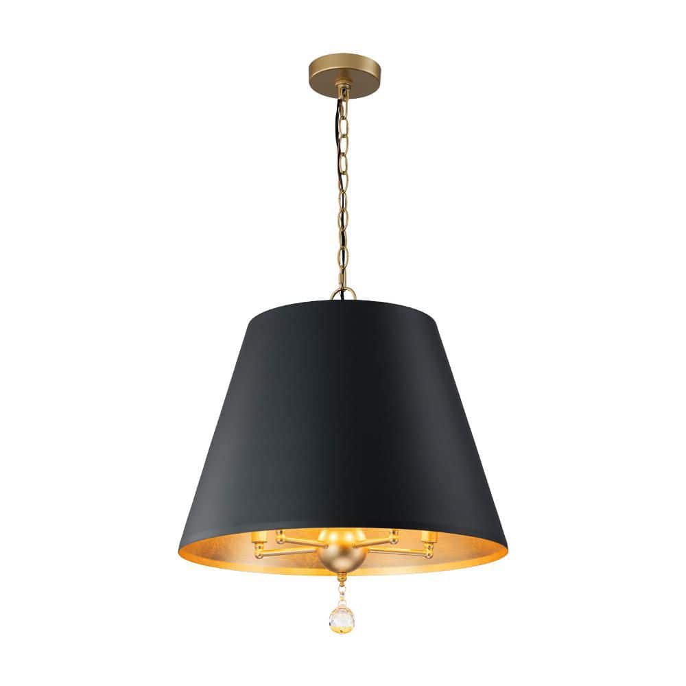 HUOKU Potlid 5-Light 20 in. W Matte B...