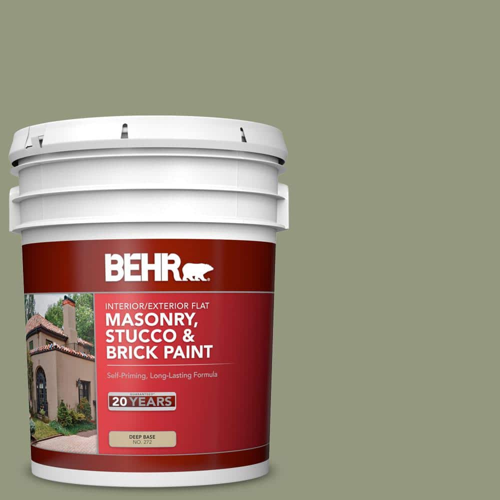 5 gal. #S380-5 Milkweed Pod Flat Interior/Exterior Masonry, Stucco and Bric