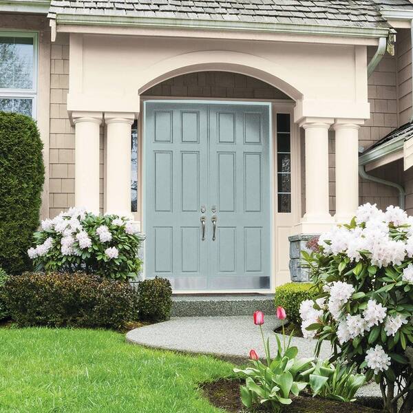 Glidden Premium 1 gal. PPG1145-4 Blue Willow Flat Exterior Latex