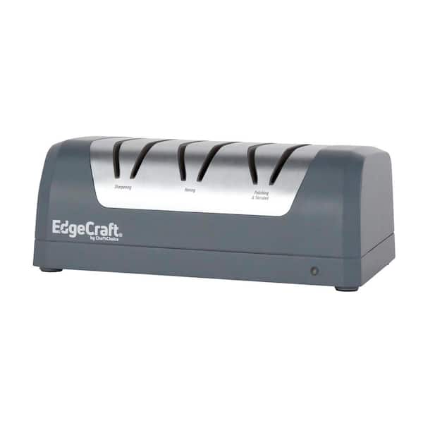 EdgeCraft Rechargeable 3-Stage Diamond Electric Knife Sharpener, in Ice  Gray SHE32BGY11 - The Home Depot