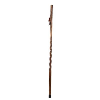 55 in. Twisted Trail Blazer Walking Stick in Brown