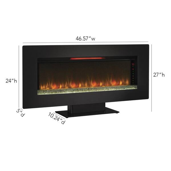 Classic Flame Felicity 47 in. Wall-Mount Infrared Electric Fireplace in  Black 47II100GRG - The Home Depot