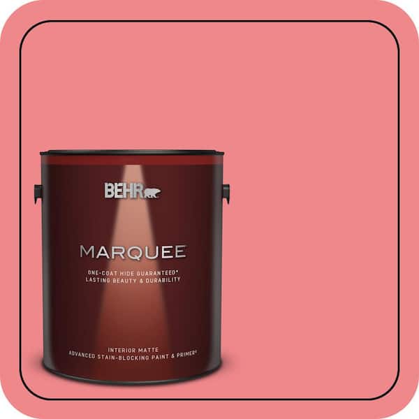 BEHR MARQUEE 1 gal. #140B-5 Flamingo Dream Matte Interior Paint & Primer