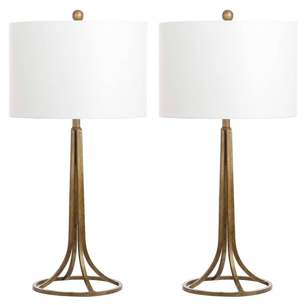 Mckenna 30 in. Antique Bronze Metal Table Lamp with Off-White Shade (Set of 2) price history on PriceWatchPro