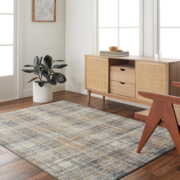 Checkered Taupe Floor Mats