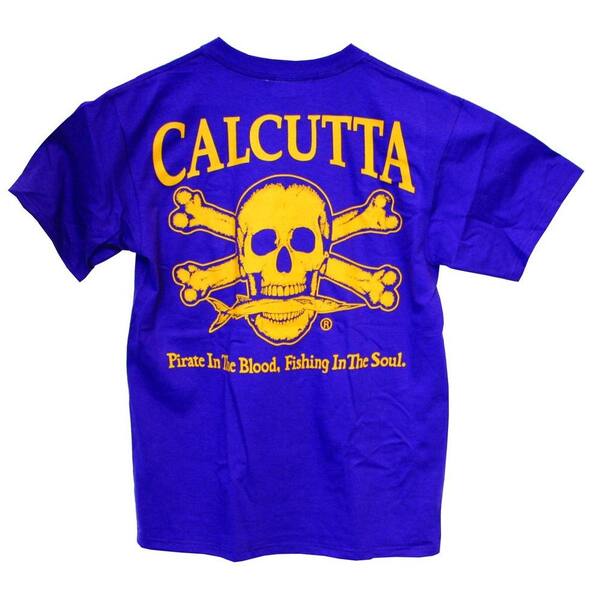 Calcutta Adult Small Original Logo Short Sleeved T-Shirt in Purple