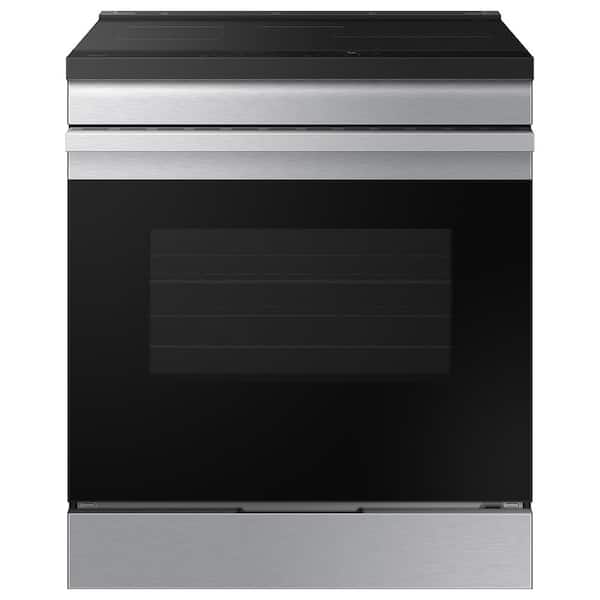 Samsung Bespoke 30 in. 6.3 cu. ft. 4 Element Smart Slide-In Induction Range with Air Fry in Stainless Steel