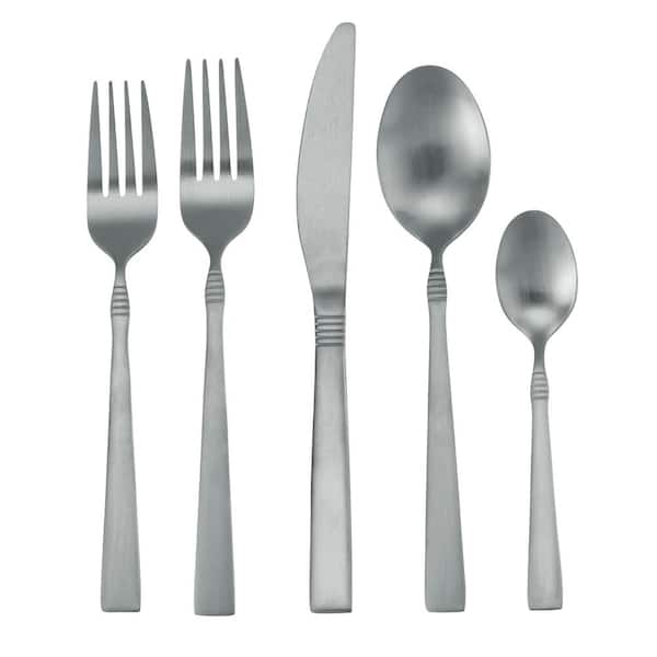 MegaChef 20-Pieces Silver 18/8 Stainless Steel Flatware Set, Service for 4