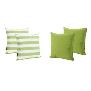 Aoodor 18 in. Floral Square Outdoor Throw Pillow (4-Pack) 800-183 - The  Home Depot