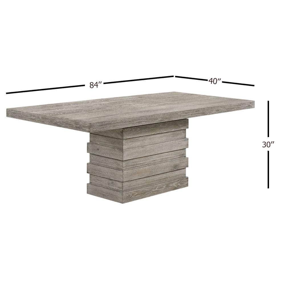 Salvaged Light Oak Rectangular Reclaimed Wood Dining Table