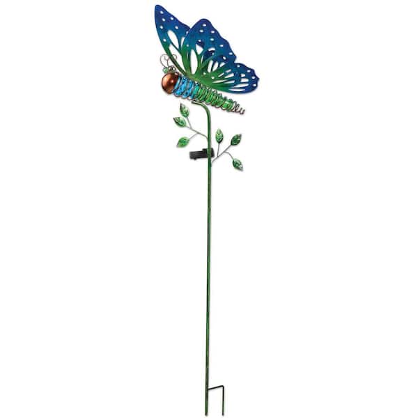 Unbranded 41 in. Blue Butterfly Solar Stake