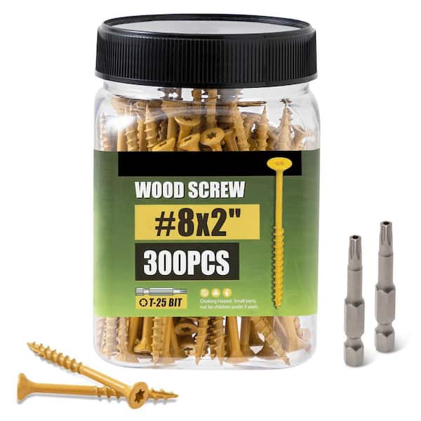 Tan Rust Resistant Exterior Epoxy Coated Deck Screws with Torx Star Drive Head (300-Pack)