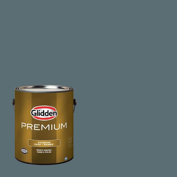 Glidden Premium 1 gal. Superstition PPG1035-6 Flat Exterior Latex Paint
