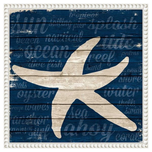 Amanti Art "Coastal Wonder II Starfish" by Gina Ritter 1-Piece Floater Frame Giclee Coastal Canvas Art Print 16 in. x 16 in.